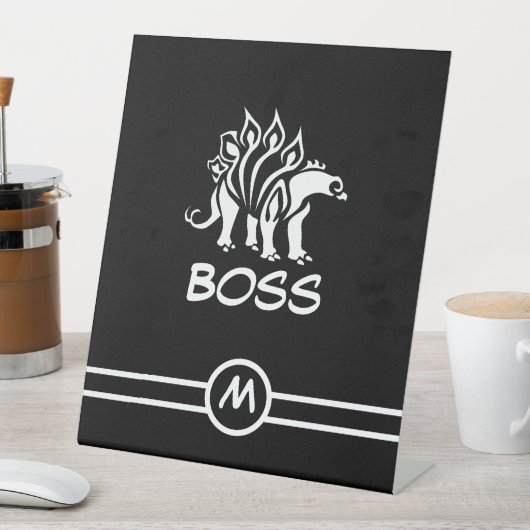 Signe De Table Ghost White Stegosaurus Spirit Dinosaur (In SItu)