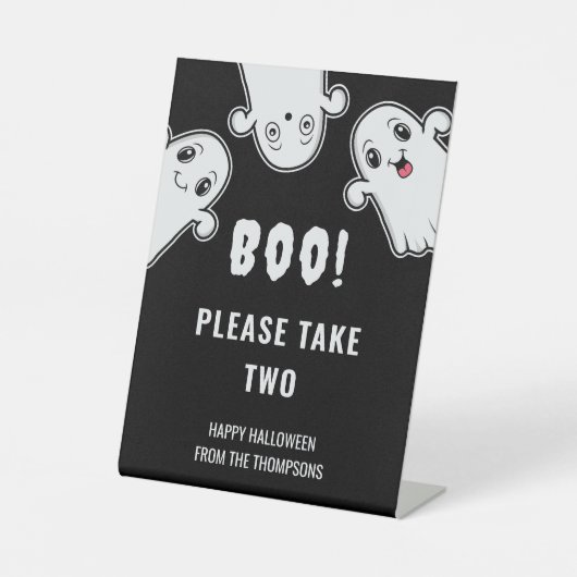 Signe De Table Ghosts Halloween Trick Ou Traitements Prenez Votre (Recto)