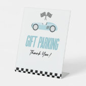 Signe De Table Gift Parking Blue Race Voiture Table (Recto)