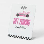 Signe De Table Gift Parking Pink Race Voiture Table (Recto)