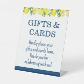 Signe De Table Gifts and Cards Lemon Bridal Shower Sign (Recto)
