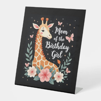 Signe De Table Giraffe Mom of the Birthday Girl Matching Family L