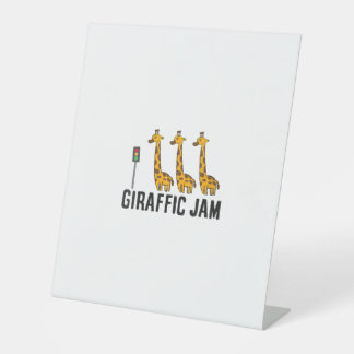 Signe De Table Giraffic Jam drôle de girafe femme Pun de girafe m