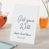 Signe De Table Girl gone wild bridal shower name date simple mini (In SItu)