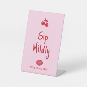 Signe De Table Girls Gone Mild Rose et Rouge Cerise Enterrement d