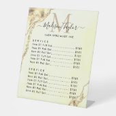 Signe De Table Glam Yellow Gold Parties scintillant Agate Marble (Recto)