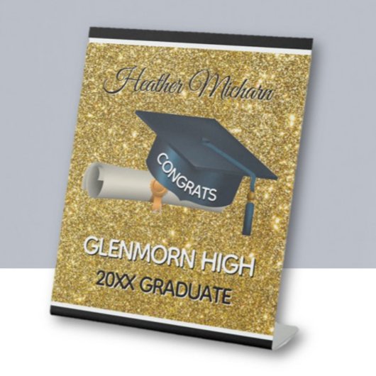 Signe De Table Glitz! Fun, Custom Graduation Party