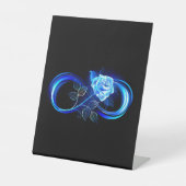 Signe De Table Glowing infinity with blue rose (Recto)