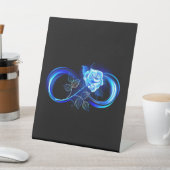 Signe De Table Glowing infinity with blue rose (In SItu)