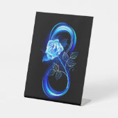 Signe De Table Glowing infinity with blue rose (Recto)
