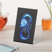 Signe De Table Glowing infinity with blue rose (In SItu)