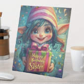 Signe De Table Gnome d'anniversaire - Bonne soeur d'anniversaire (In SItu)