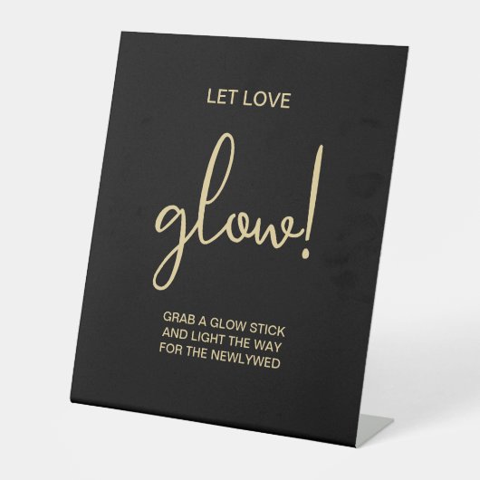 Signe De Table Gold Bold Handritten Script Let Love Mariage (Recto)