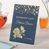 Signe De Table Gold Confetti Parti de retraite Rose (In SItu)