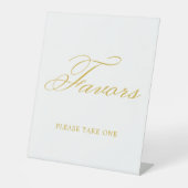 Signe De Table Gold Elegant Calligraphie Faveurs mariage (Recto)
