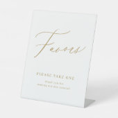 Signe De Table Gold Elegant script mariage faveurs s'il vous plaî (Recto)