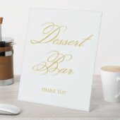 Signe De Table Gold Eleging Calligraphy Mariage Dessert Bar (In SItu)