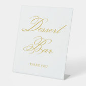 Signe De Table Gold Eleging Calligraphy Mariage Dessert Bar (Recto)