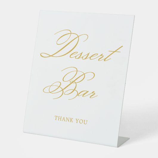 Signe De Table Gold Eleging Calligraphy Mariage Dessert Bar (Recto)