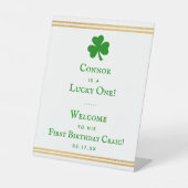 Signe De Table Gold Foil St. Patrick's Day 1er anniversaire (Recto)