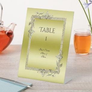 Signe De Table Gold Gem & Parties scintillant 50e Anniversaire d'