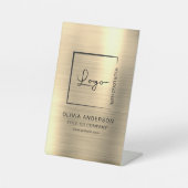 Signe De Table Gold Minimalist logo professionnel moderne (Recto)
