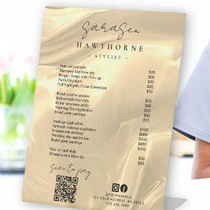 Signe De Table Gold Opal Tarification Liste holographique Numéris