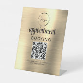 Signe De Table Gold Rendez-vous Réservation QR Code Entreprise (Recto)