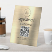 Signe De Table Gold Rendez-vous Réservation QR Code Entreprise (In SItu)