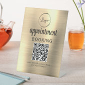 Signe De Table Gold Rendez-vous Réservation QR Code Entreprise (In SItu)