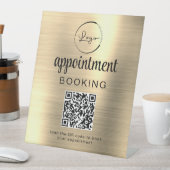 Signe De Table Gold Rendez-vous Réservation QR Code Entreprise (In SItu)