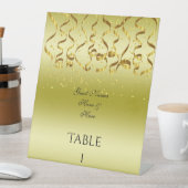 Signe De Table Gold Streamers & Confetti Numéro de table d'annive (In SItu)
