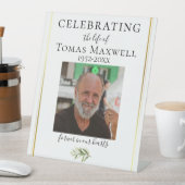 Signe De Table Gold Trim Celebration of Life Welcome (In SItu)