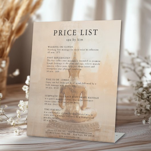 Signe De Table Golden Buddha Salon Price List