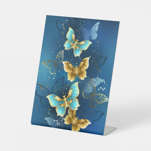Signe De Table Golden butterflies (Recto)