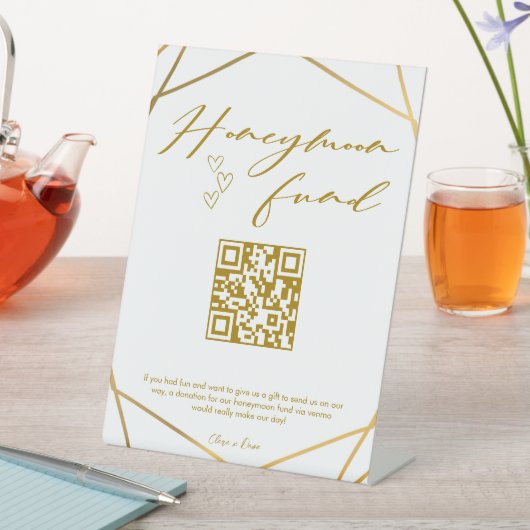 Signe De Table Golden Calligraphy Honmoon Fund QR Code Mariage (In SItu)