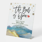 Signe De Table Golden Mountain Mariage The Bar is Open Drink Menu (Recto)