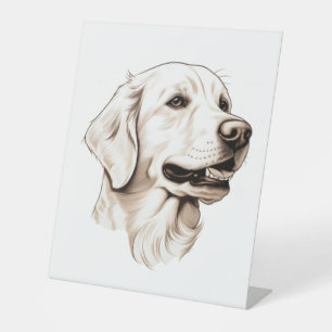 Signe De Table Golden Retriever 2