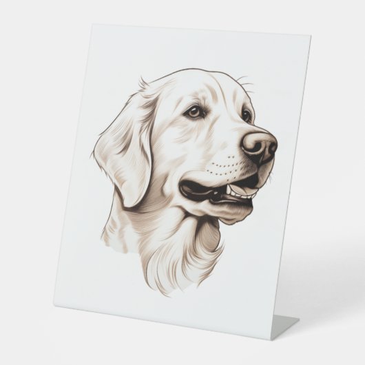 Signe De Table Golden Retriever 2 (Recto)