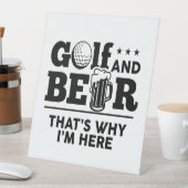 Signe De Table Golf et bière C'est pourquoi je suis ici (In SItu)