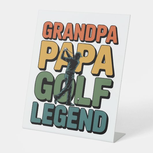 Signe De Table Golf Legend Grand Papa (Recto)