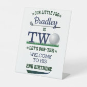 Signe De Table Golf PAR-TEE 2e anniversaire Bienvenue (Recto)