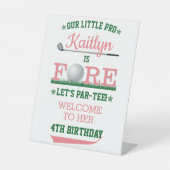 Signe De Table Golf PAR-TEE 4th Birthday Welcome (Recto)