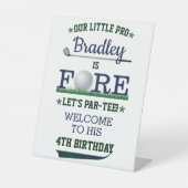 Signe De Table Golf PAR-TEE 4th Birthday Welcome (Recto)