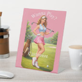 Signe De Table Golfeuse féminine en forme Thunder_Cove (In SItu)