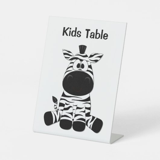 Signe De Table Goofy Zebra Kids Table Idée Mariage (Recto)