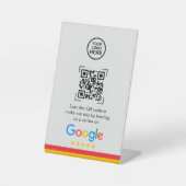 Signe De Table Google Avis | Business Review Link QR Code (Recto)