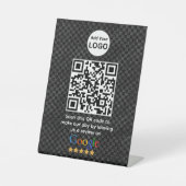Signe De Table Google Avis | Business Review Link QR Code (Recto)