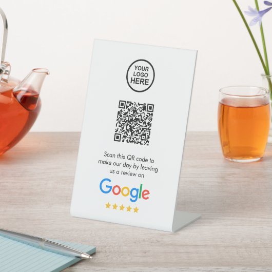 Signe De Table Google Avis | Business Review Link QR Code (In SItu)