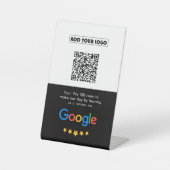 Signe De Table Google Avis | Business Review Link QR Code (Recto)